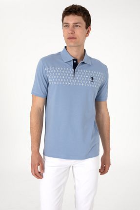 پولوشرت آبی مردانه پنبه ای U.S. Polo Assn. - کد 943687331