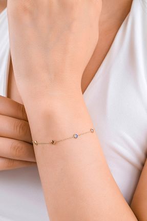دستبند طلا زرد زنانه 14 عیار Side Gold Kuyumculuk - کد 944023623