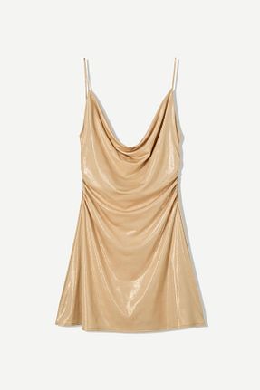 لباس طلائی زنانه بافتنی Bershka - کد 943848630