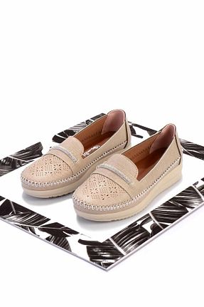 کفش کژوال قهوه ای زنانه چرم مصنوعی Bambi - کد 822262419