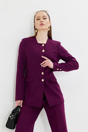 کت و شلوار بنفش زنانه ویسکون LOVELF - کد 944048273