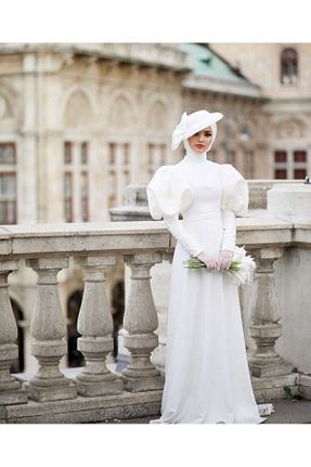 لباس حجاب سفید زنانه رگولار EMİLİA - کد 943925682