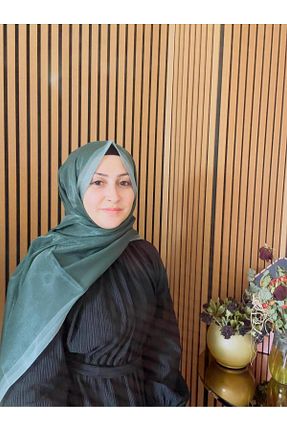 شال فیروزه ای زنانه پنبه پلی استر PİRAMİT - کد 943948881