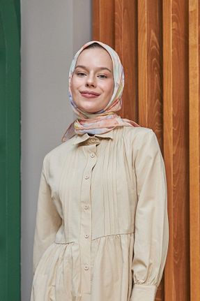 روسری رنگی پنبه ای İpekhan - کد 447534017