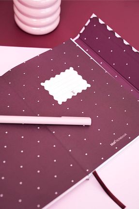 دفتر زرشکی Sert Matt Notebook - کد 944030451