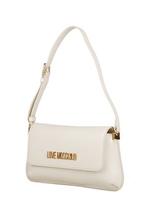 کیف دوشی بژ زنانه چرم مصنوعی Love Moschino - کد 893497445