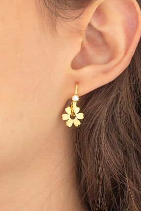 گوشواره نقره طلائی زنانه 925 عیار Miavi Silver - کد 138320942