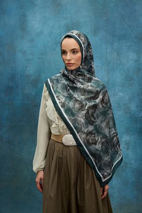 شال سبز زنانه پنبه ای MİRSOY SCARF - کد 924659505