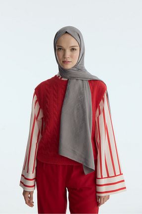 شال طوسی زنانه پنبه پلی استر MİRSOY SCARF - کد 888962468