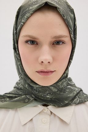 شال رنگی زنانه پنبه ای MİRSOY SCARF - کد 917240226
