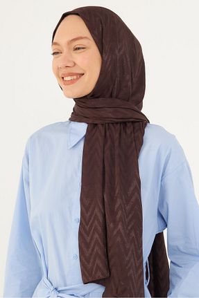 شال قهوه ای زنانه MİRSOY SCARF - کد 846418986