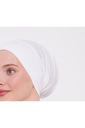 کلاه شنای حجاب سفید زنانه MİRSOY SCARF - کد 885266334