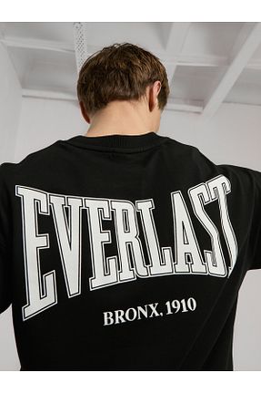تیشرت اسپرت مشکی مردانه اورسایز Everlast - کد 921341583