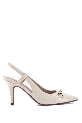 کفش پاشنه بلند کلاسیک سفید زنانه چرم مصنوعی Nine West - کد 747497352