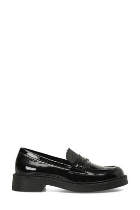 کفش لوفر مشکی زنانه چرم لاکی Nine West - کد 898018280