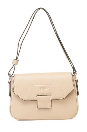 کیف دوشی بژ زنانه چرم مصنوعی Nine West - کد 894015254