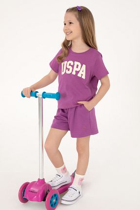 شلوارک و برمودا بنفش بچه گانه Straight U.S. Polo Assn. - کد 930896220