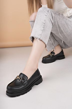 کفش پیاده روی مشکی زنانه چرم مصنوعی Nesil Shoes - کد 934147262