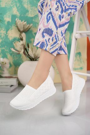 کفش پیاده روی سفید زنانه Nesil Shoes - کد 697532389