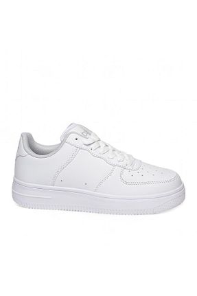کفش پیاده روی سفید زنانه چرم مصنوعی Nesil Shoes - کد 933880365