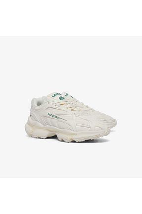 کفش اسنیکر بژ زنانه بند دار Lacoste - کد 900388455