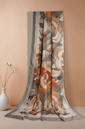شال طوسی زنانه پنبه ای Sekine İpek - کد 942038201