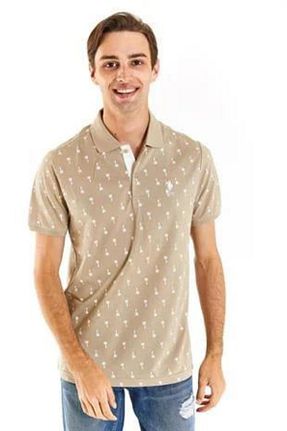 تیشرت خاکی مردانه یقه پولو U.S. Polo Assn. - کد 819394654