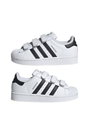 کفش اسنیکر سفید بچه گانه چسبی adidas - کد 889679878