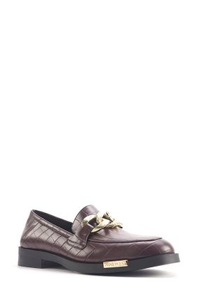 کفش لوفر قهوه ای زنانه چرم مصنوعی Nine West - کد 861462966