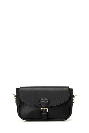 کیف دوشی مشکی زنانه پارچه ای Nine West - کد 848974449