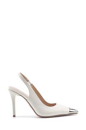 کفش پاشنه بلند کلاسیک بژ زنانه چرم مصنوعی Nine West - کد 904262636