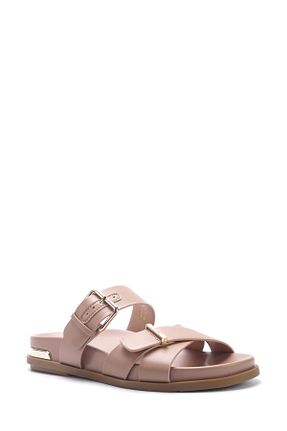 دمپائی بژ زنانه چرم مصنوعی Nine West - کد 894018110
