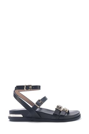 صندل مشکی زنانه پاشنه تخت Nine West - کد 924277038