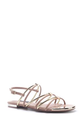 صندل بژ زنانه پاشنه تخت Nine West - کد 931092783