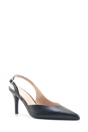 کفش پاشنه بلند کلاسیک مشکی زنانه چرم مصنوعی Nine West - کد 917777652