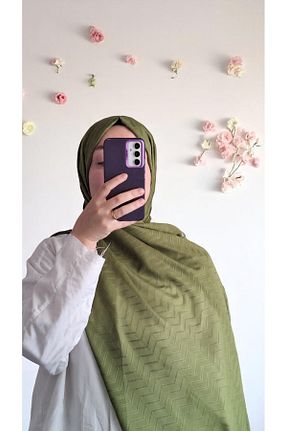 شال سبز زنانه پنبه پلی استر Lavena scarfs - کد 932922040