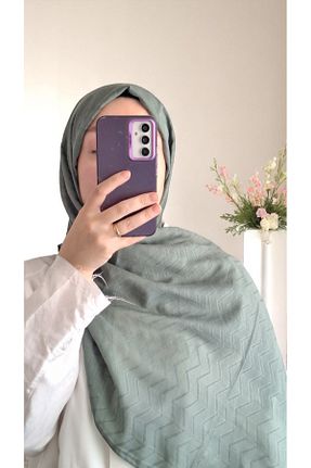 شال خاکی زنانه پنبه پلی استر Lavena scarfs - کد 932937880
