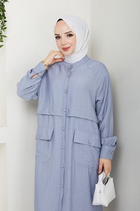 کلاه و ابایا طوسی زنانه پنبه ای Pamuk Butik - کد 935878251