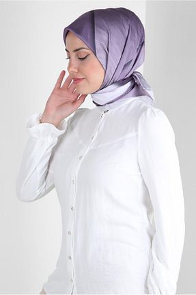 روسری بنفش پلی استر Alvina - کد 802008302