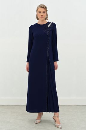 لباس مجلسی و فارغ التحصیلی سرمه ای زنانه پلی استر gaze - کد 939942107