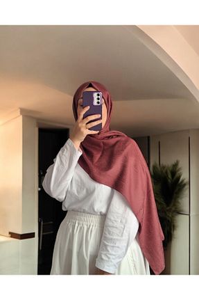 شال صورتی زنانه پنبه ای Lavena scarfs - کد 933353286