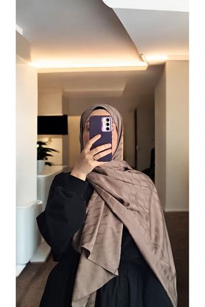 شال قهوه ای زنانه پنبه ای Lavena scarfs - کد 933371130