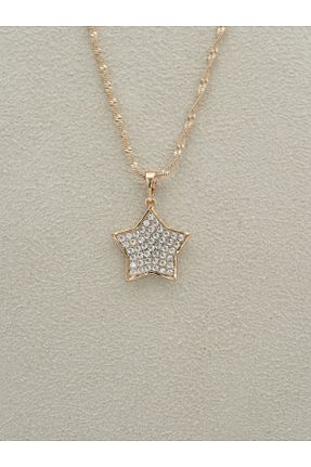 گردنبند جواهر طلائی زنانه روکش طلا DAMSMOOD - کد 647387712