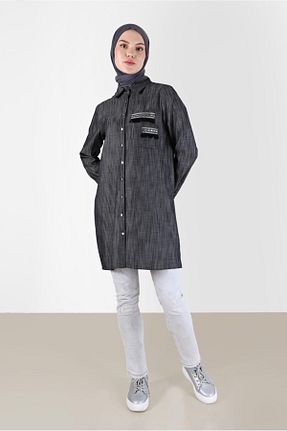 تونیک حجاب مشکی زنانه مخلوط پلی استر Alvina - کد 802434361