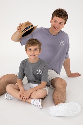 تیشرت طوسی بچه گانه اورسایز U.S. Polo Assn. - کد 889964362
