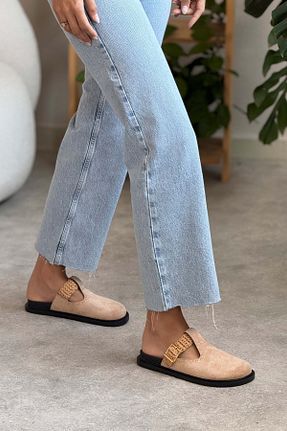 دمپائی بژ زنانه جیر NİŞANTAŞI SHOES - کد 940937522