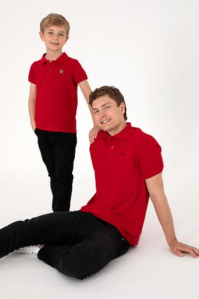 پولوشرت قرمز بچه گانه پنبه ای U.S. Polo Assn. - کد 927812013