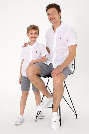 پیراهن سفید مردانه یقه پیراهنی U.S. Polo Assn. - کد 923267985
