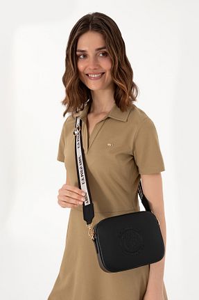 کیف دوشی مشکی زنانه چرم مصنوعی U.S. Polo Assn. - کد 905166175