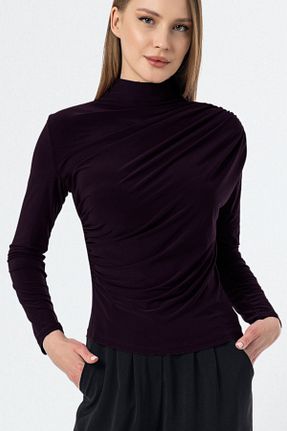 بلوز بنفش زنانه ساده VODENS - کد 903206374